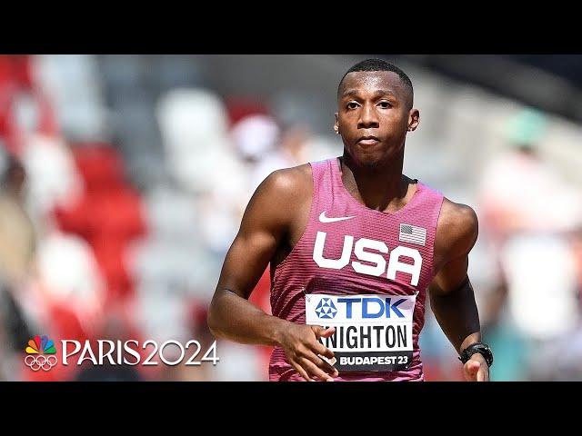 19 year old Erriyon Knighton HANDLES competition in 200m heat at 2023 Worlds | NBC Sports