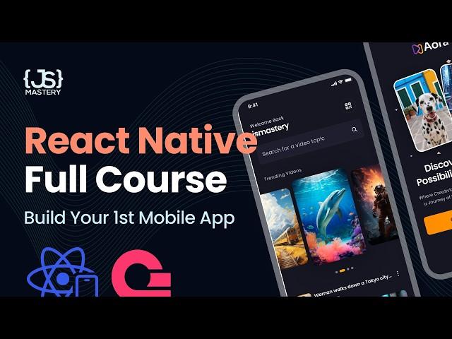 React Native Course for Beginners in 2024 | Build a Full Stack React Native App