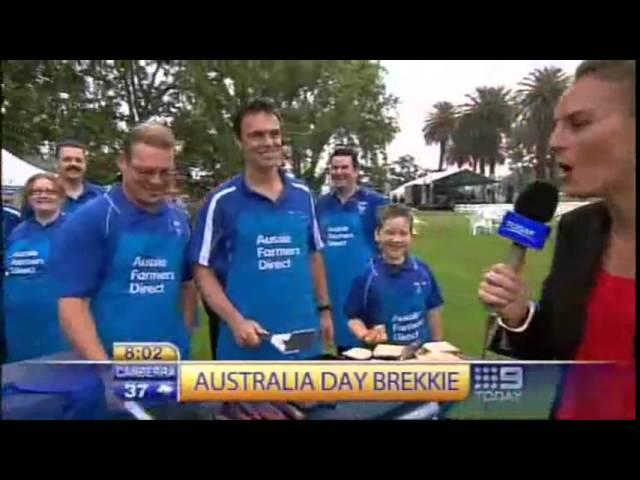 Aussie Farmers Direct on Channel Nine's Today Show for Australia Day Big Breakfast