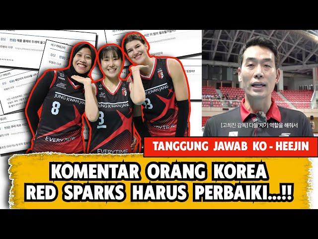 KOMENTAR ORANG KOREA "MEGAWATI DAN BUKILIC RED SPARKS MASIH BANYAK PR"