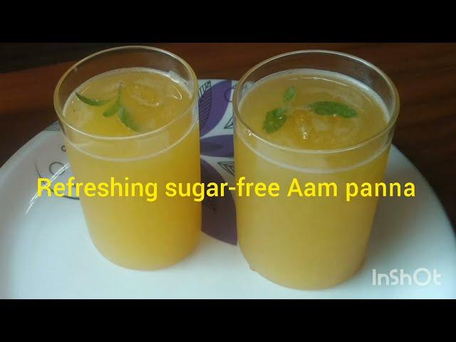 Sugar-free Aam Panna recipe|Aam ka Panna with Jaggery|Mom's Kitchen Goa|कैरीचे पन्हे 