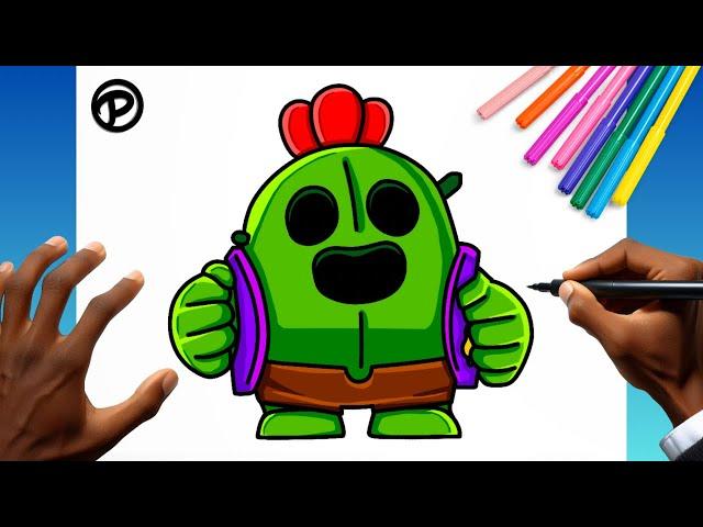 COMO DESENHAR O SPIKE DO BRAWL STARS