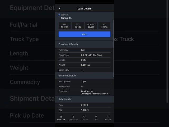 Self Dispatching: DAT mobile app Box Truck Loads: Texas, Georgia, Chicago