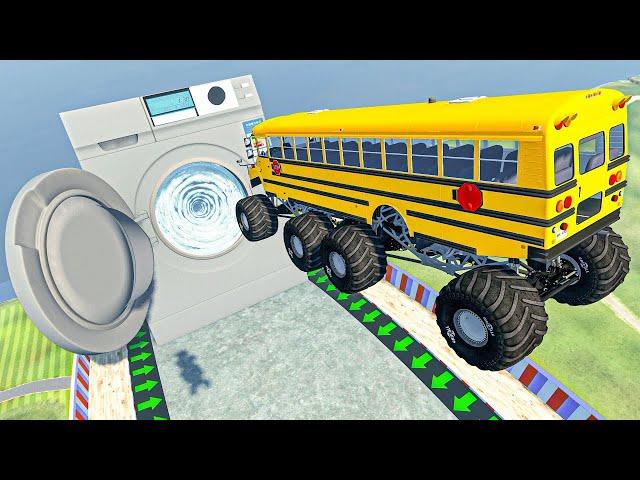 BeamNG Drive Satisfying Crashes Fails Rollovers - Super Ramp Car Jumps Gameplay