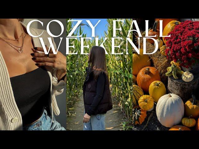 COZY FALL WEEKEND VIBES | pumpkin patch, butternut squash soup, trader joe’s haul & jewelry haul