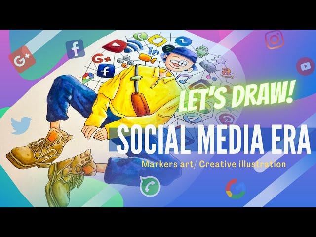 How to doodle step by step / social media era! #59