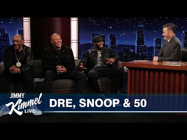 Jimmy Kimmel Interviews Dr. Dre, Snoop Dogg & Curtis “50 Cent” Jackson