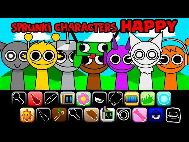 INCREDIBOX SPRUNKI but everyone Sprunki characters HAPPY :)