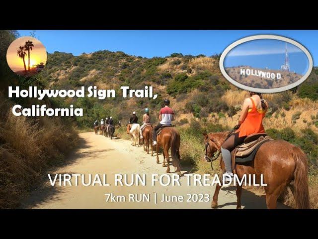 Treadmill Virtual Run | Hollywood Sign Trail, California | Afternoon, June 2023