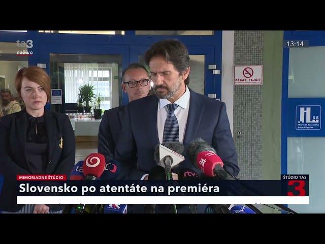 Vyhlásenie podpredsedu vlády a ministra obrany SR R. Kaliňáka o zdravotnom stave premiéra R. Fica