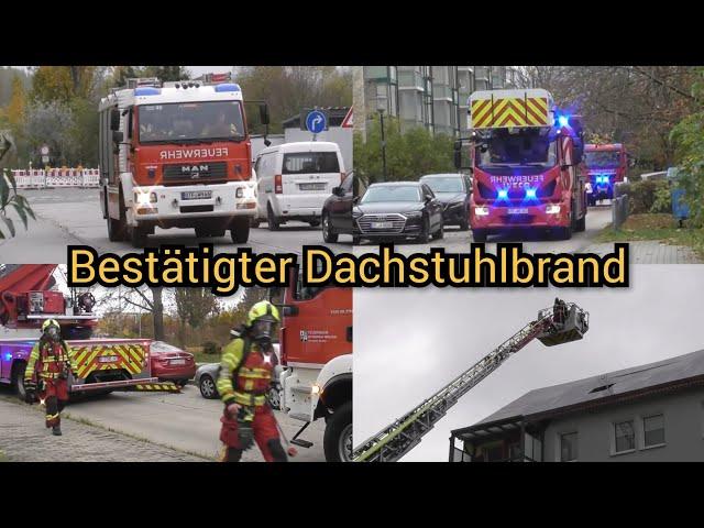  Großeinsatz durch gelegter Dachstuhlbrand in Wolfen - Einsatzfahrten & Einsatzstelle am 30.10.2024