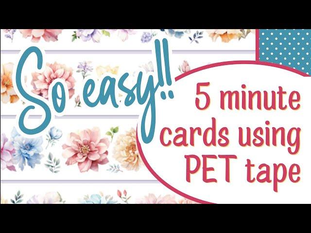 Beautiful quick Birthday card making with PET tape | DIY Birthday card ideas | cardmaking tutorial