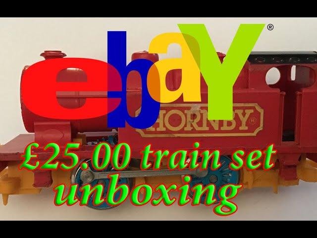 ebay £25 00 train set unboxing....eBay 25.00 £ Eisenbahnset auspacken....