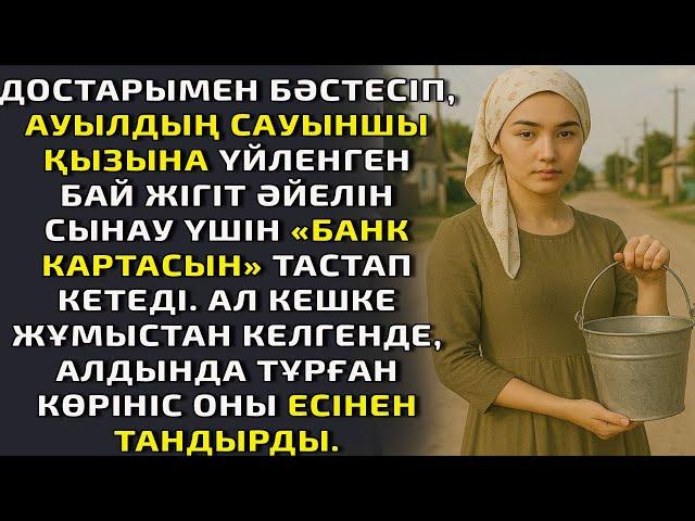ДОСТАРЫМЕН БӘСТЕСІП,АУЫЛДЫҢ САУЫНШЫ ҚЫЗЫНА ҮЙЛЕНГЕН БАЙ ЖІГІТ ӘЙЕЛІН СЫНАУ ҮШІН БАНК КАРТАСЫН ТАСТАП