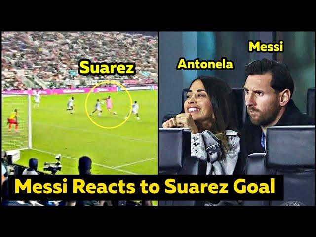 Messi & Antonella Reaction to SUAREZ Brilliant Goal for Inter Miami vs Cavalier