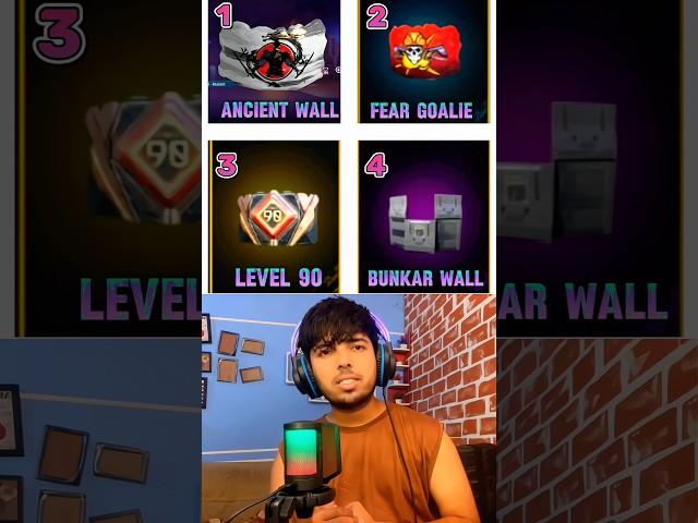 Top 10 Gloo Wall Skins in My Inventory  | Free Fire Hindi#shortsfeed #freefire #tondegamer