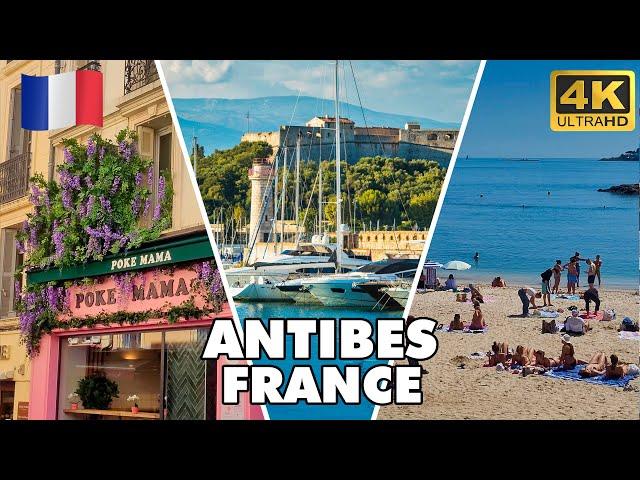 ANTIBES French Riviera (Côte d'Azur) | ‍  FULL Walking Tour Old Town & Beaches️