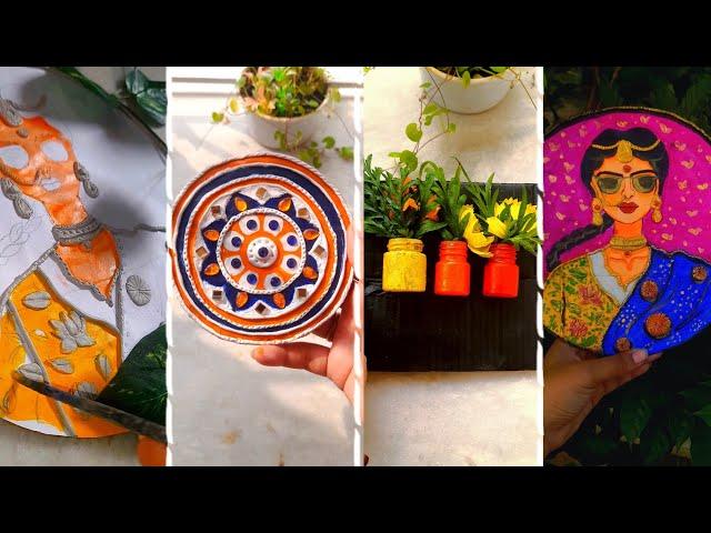 Relaxing aesthetic desi art videos || Satisfying Art Videos || Clay art ||