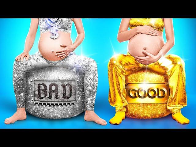 RICH PREGNANT vs BROKE PREGNANT  Funny Pregnancy Situations & DIY Ideas by YayTime! STAR