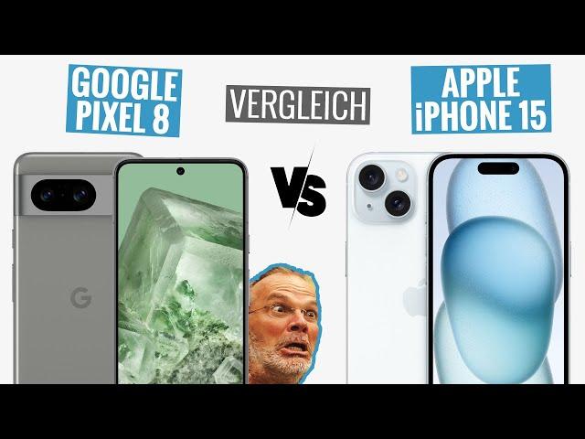 Apple iPhone 15 vs. Google Pixel 8 | Vergleich (deutsch)