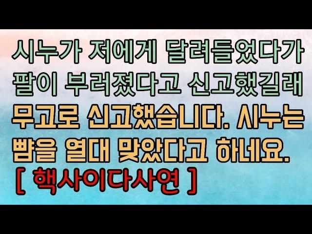 [핵사이다사연] 저한테 덤비다가 시누 팔 부러졌어요. 사이다사연 사이다썰 미즈넷사연 응징사연 반전사연 참교육사연 라디오사연 핵사이다사연