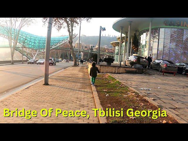 Bridge of Peace Walking Tour 4K - Tbilisi Georgia 2023