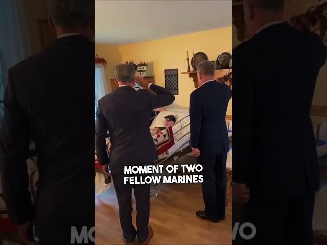 U.S. Marine’s final salute before he passed away ️