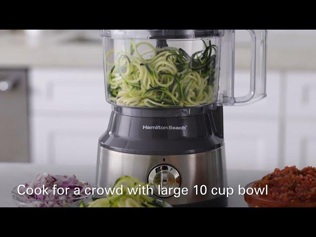 Food Processor | Hamilton Beach® | 10 Cup Spiralizing Food Processor (70735)