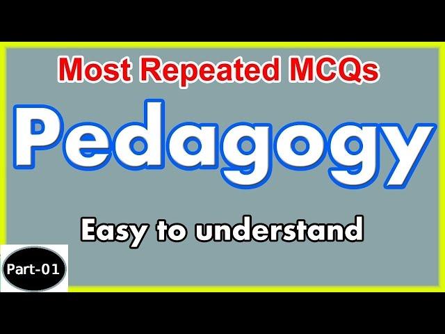 Pedagogy MCQs for NTS Test with answers || Pedagogy Teaching MCQs  in Urdu/Hindi  || Part - 01