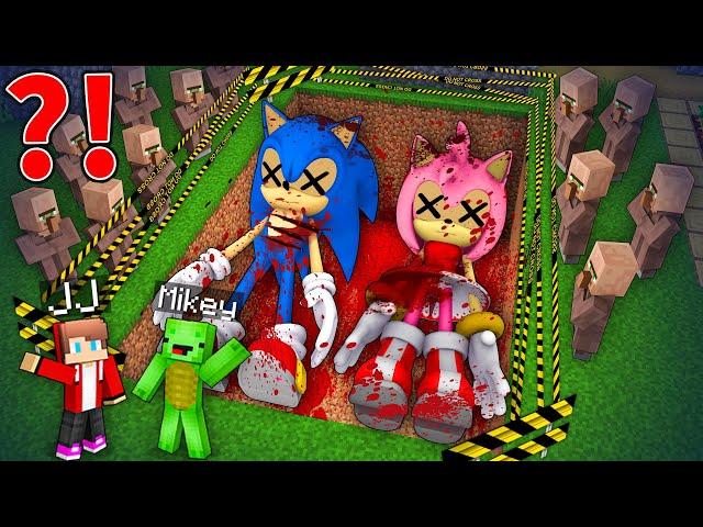 JJ and Mikey Found Sonic And Amy Rose in Minecraft ! Maizen