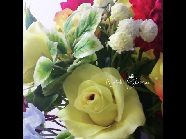 % handmade bouquet made of cold porcelain.  Букет ручной работы из холодного фарфора