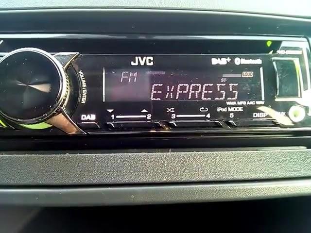 Radio EXPRESS FM 92,3 MHZ w Zgierzu odbiór w samochodzie na JVC KD-DB95BT 3.03.2017
