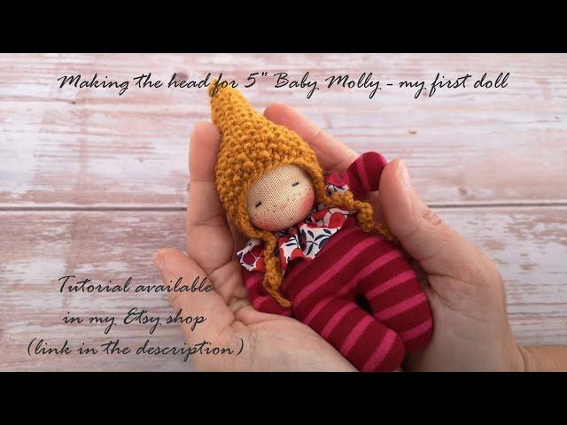 Waldorf doll head making tutorial - 5" Baby Molly