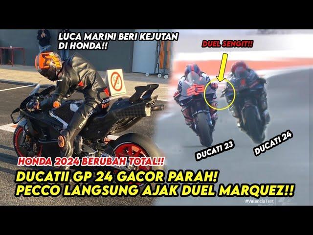 KEJUTAN BESARDUCATI GP 24 LEBIH NGERI, MARQUEZ GEBER DUCATI, MARINI LANGSUNG GACOR DI HONDA