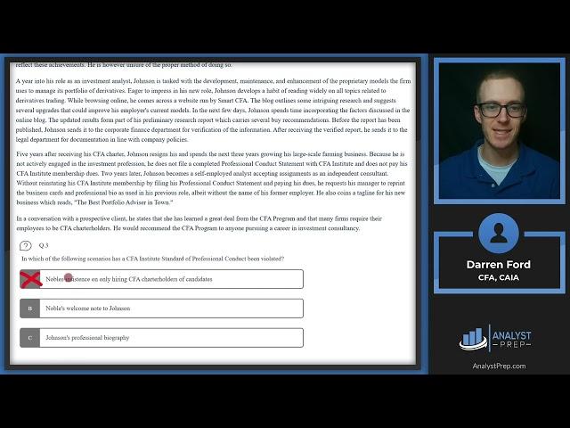 Mock Exam 2 – Session 1 – Case 1 | Eric Noble | CFA® Level II Exam Preparation | AnalystPrep