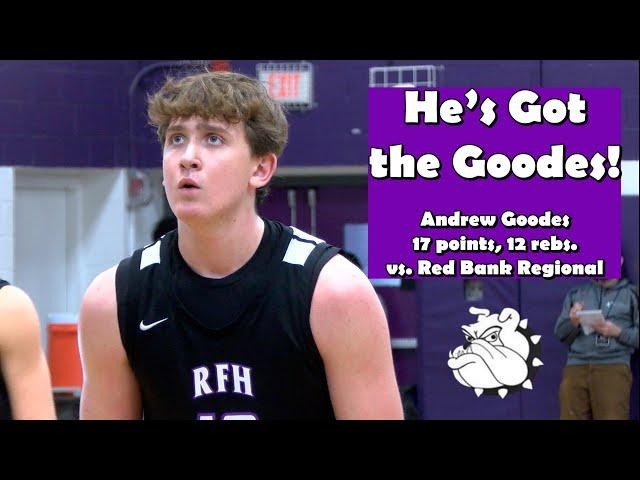 Rumson-Fair Haven 51 Red Bank Regional 38 | HS Boys Basketball | Andrew Goodes 17 points 12 rebounds