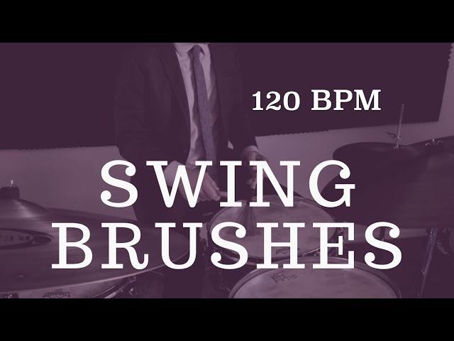 Jazz Drum Brushes Play Along - Medium Swing - 120 BPM