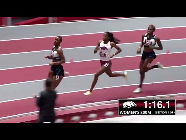 ARKANSAS QUALIFIER : WORLD 400H FINALIST BRITTON WILSON RUNS HER FIRST 800M INDOOR