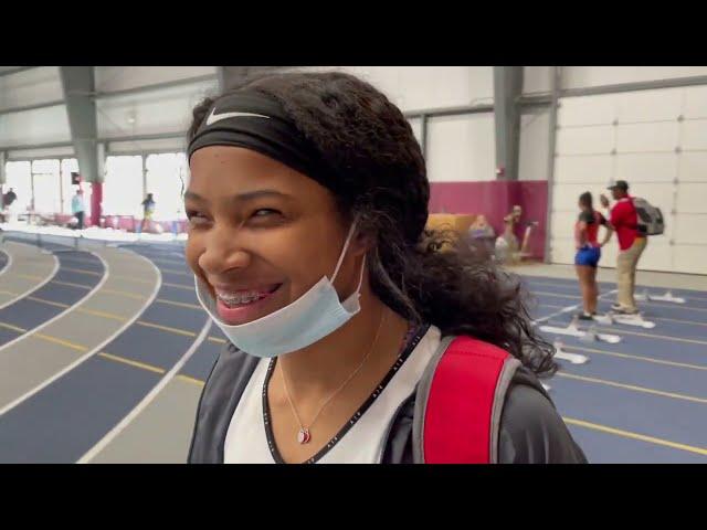 ALIYAH & ALEXA'S 1ST INDOOR TRACK MEET!