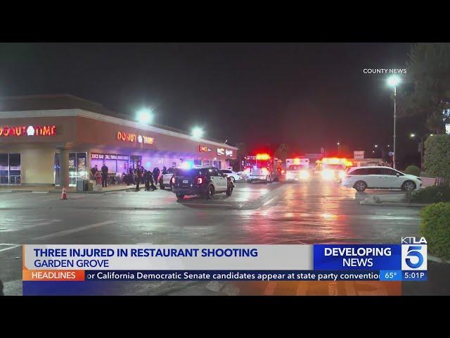 3 hospitalized after shooting at restaurant in Orange County