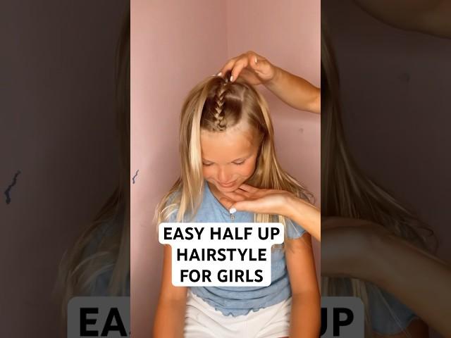 EASY HALF UP HAIRSTYLE FOR GIRLS | Audrey and Victoria #hairstyles #hairtutorial