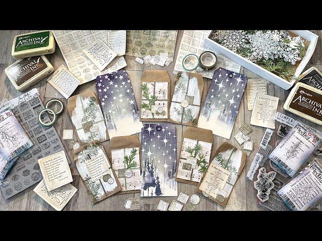 A few (more) minutes of fun - gift tags & envelopes with handmade ephemera