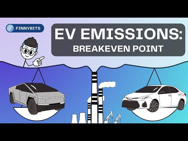 WHEN are Electric Vehicles cleaner than Gas cars? | Emissions Breakeven Point | FinnyBits