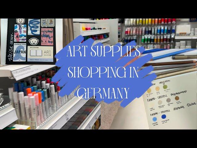 Let's  shop (affordable) art supplies in Germany together! Cozy swatching of everything I got!