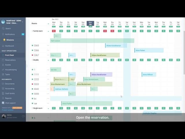 Front Desk. How to manage hotel reservations at ease in the HotelFriend System