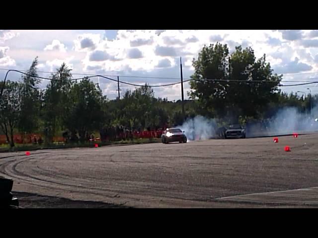 Rihards Millers vs Kristena Latvian drift girl second run @ Dpils 14th of July 2012 ProAM class