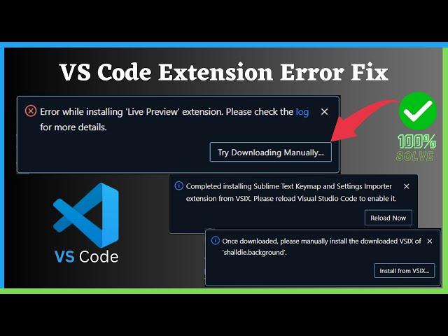 Fixing VS Code Extension Download Errors: Expert Advice and Techniques #vscode #coding #issue #fixed