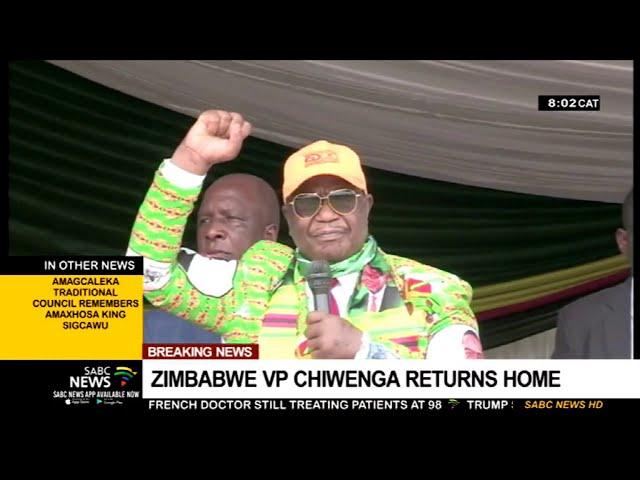Zimbabwe's VP Constantino Chiwenga returns home from China