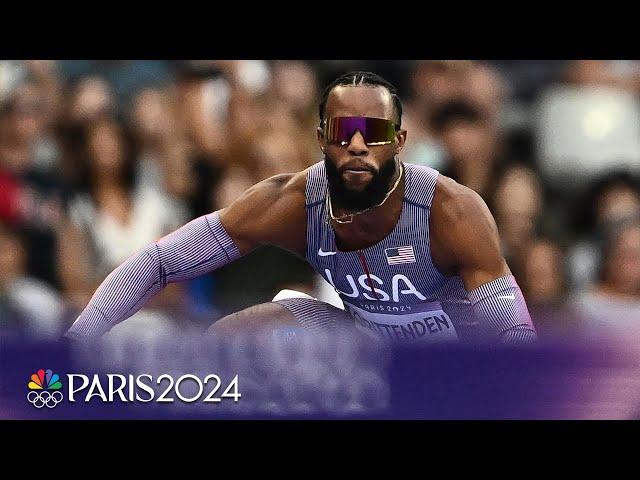 Freddie Crittenden qualifies for men's 110m final with strong effort in semi | Paris Olympics