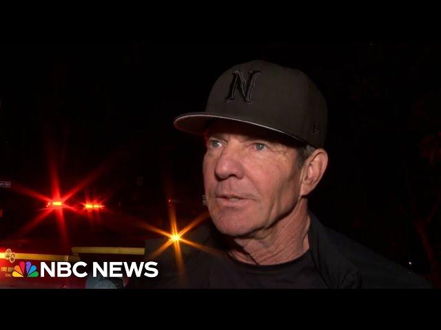 'Who would have thought?': Dennis Quaid seen evacuating in Brentwood